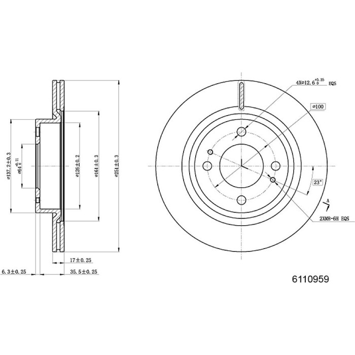 Metzger 6110959 Bremsscheibe