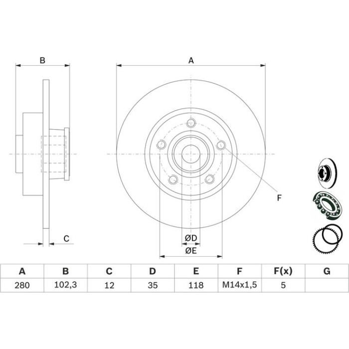 BOSCH 0 986 479 271 Bremsscheibe BOSCH 0 986 479 271 Bremsscheibe