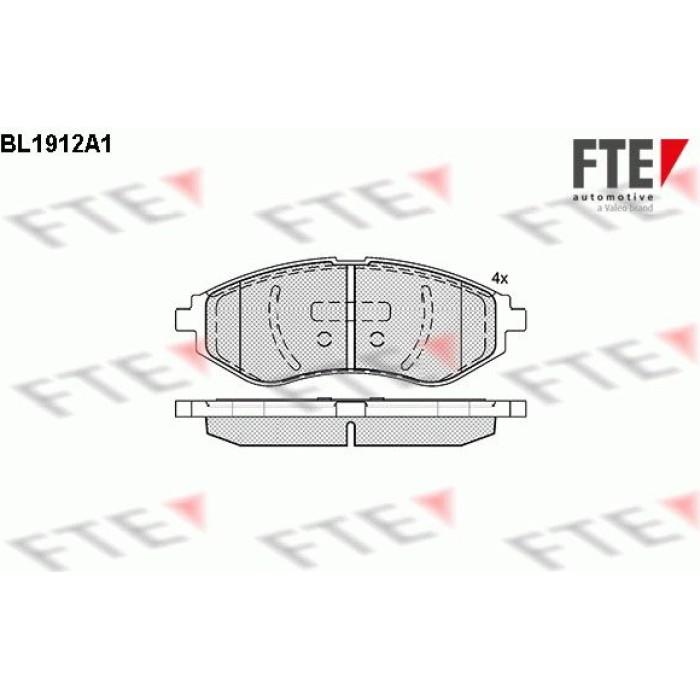FTE 9010502 Bremsbelagsatz, Scheibenbremse