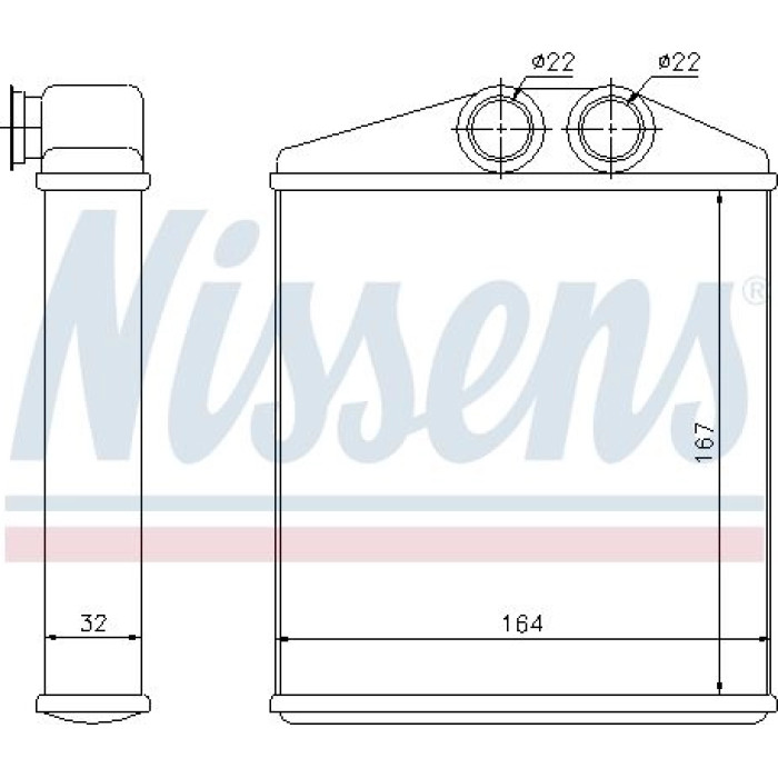 Nissens 72661 Wärmetauscher, Innenraumheizung FIRST FIT