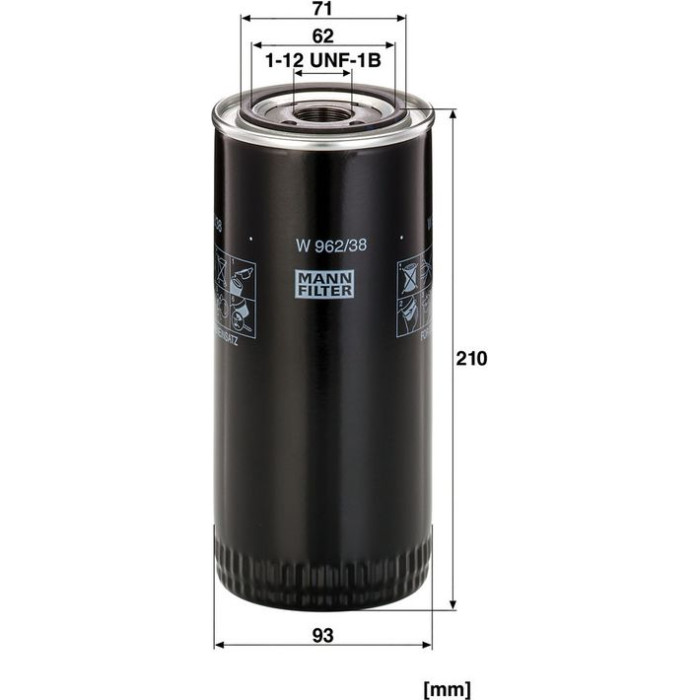 Mann-Filter W 962/38 Ölfilter Mann-Filter W 962/38 Ölfilter