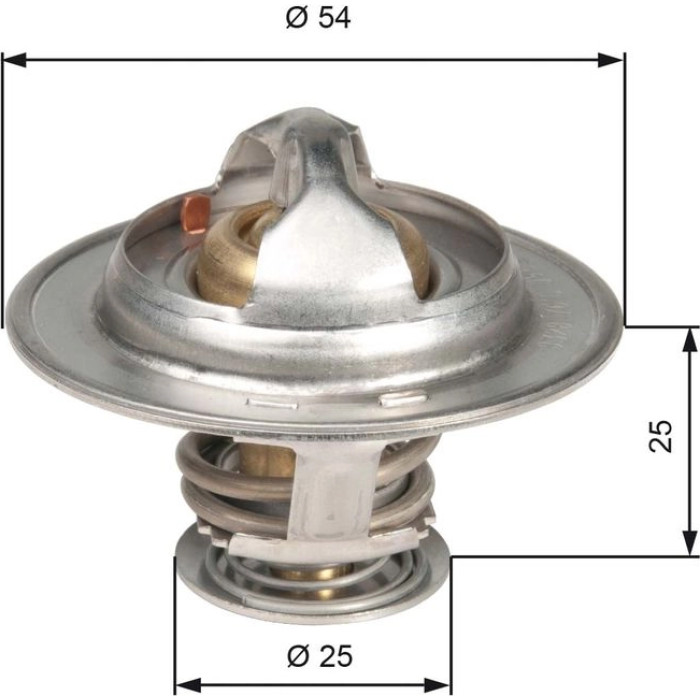 Gates TH13076G1 Thermostat, Kühlmittel
