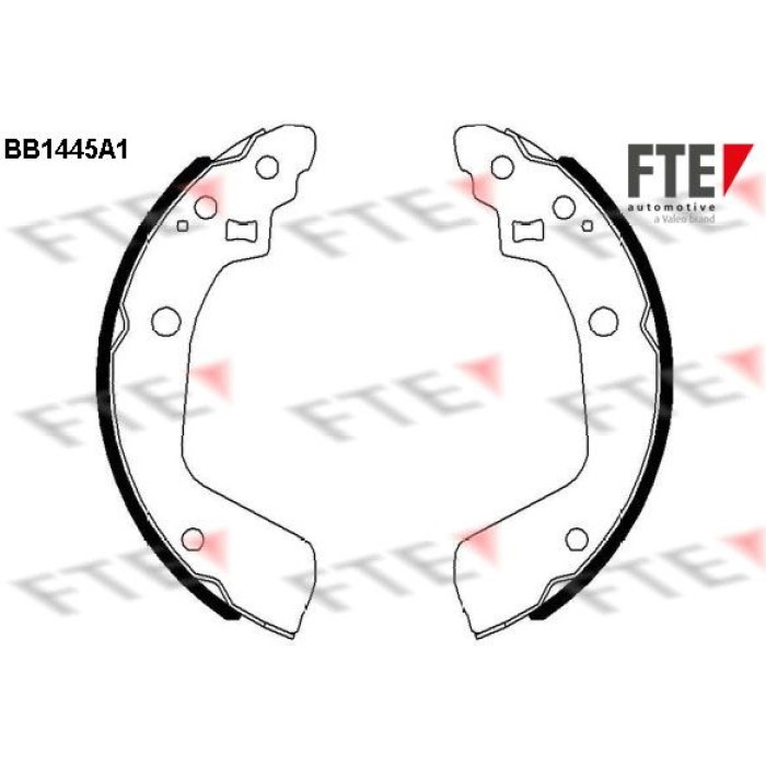 FTE 9100168 Bremsbackensatz FTE 9100168 Bremsbackensatz