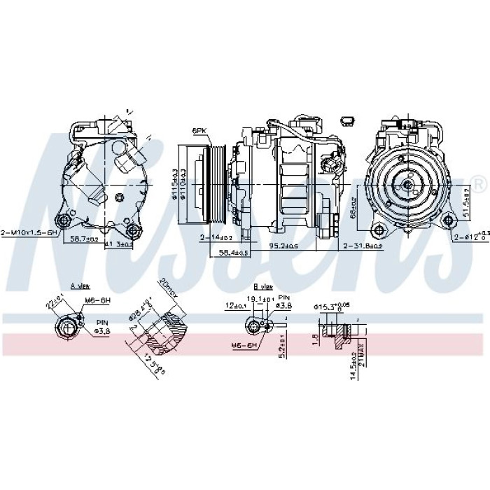 Nissens 890622 Kompressor, Klimaanlage FIRST FIT Nissens 890622 Kompressor, Klimaanlage FIRST FIT