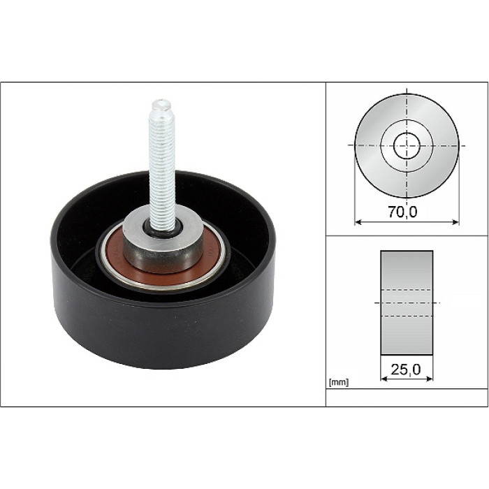 INA 532 0541 10 Umlenkrolle/Führungsrolle, Keilrippenriemen