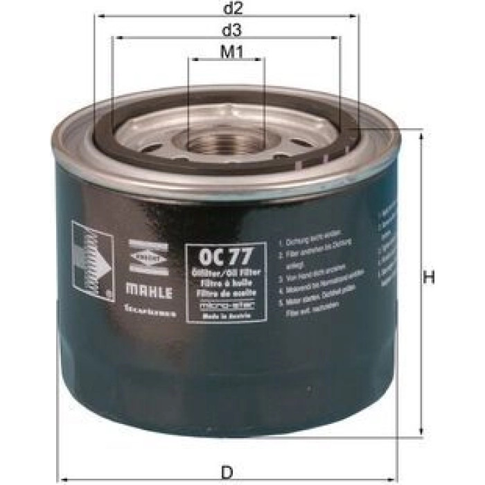 Knecht OC 77 Ölfilter Knecht OC 77 Ölfilter