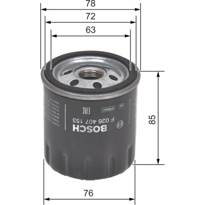 BOSCH F 026 407 153 Ölfilter BOSCH F 026 407 153 Ölfilter