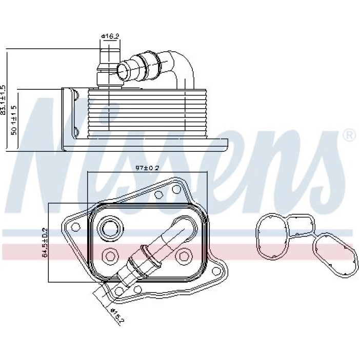Nissens 90688 Ölkühler, Motoröl FIRST FIT Nissens 90688 Ölkühler, Motoröl FIRST FIT