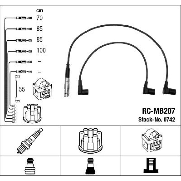 NGK 0742 Zündleitungssatz NGK 0742 Zündleitungssatz