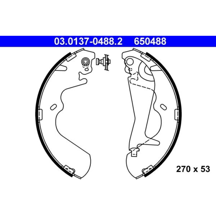 ATE 03.0137-0488.2 Bremsbackensatz
