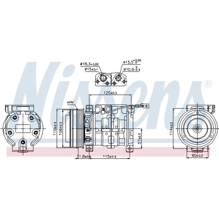 Nissens 89099 Kompressor, Klimaanlage FIRST FIT