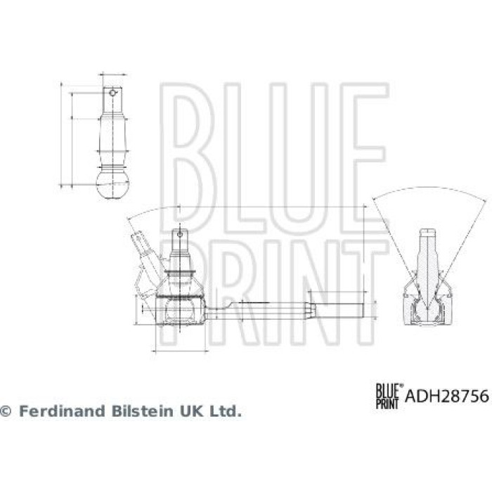 Blue Print ADH28756 Spurstangenkopf Blue Print ADH28756 Spurstangenkopf