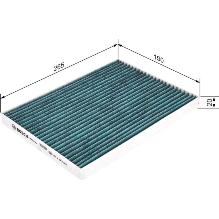 BOSCH 0 986 628 524 Innenraumfilter BOSCH 0 986 628 524 Innenraumfilter