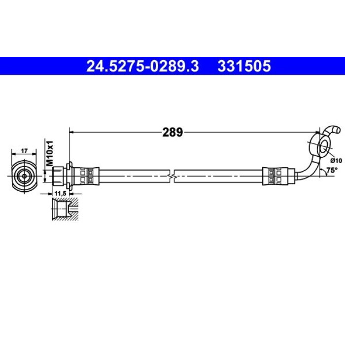 ATE 24.5275-0289.3 Bremsschlauch