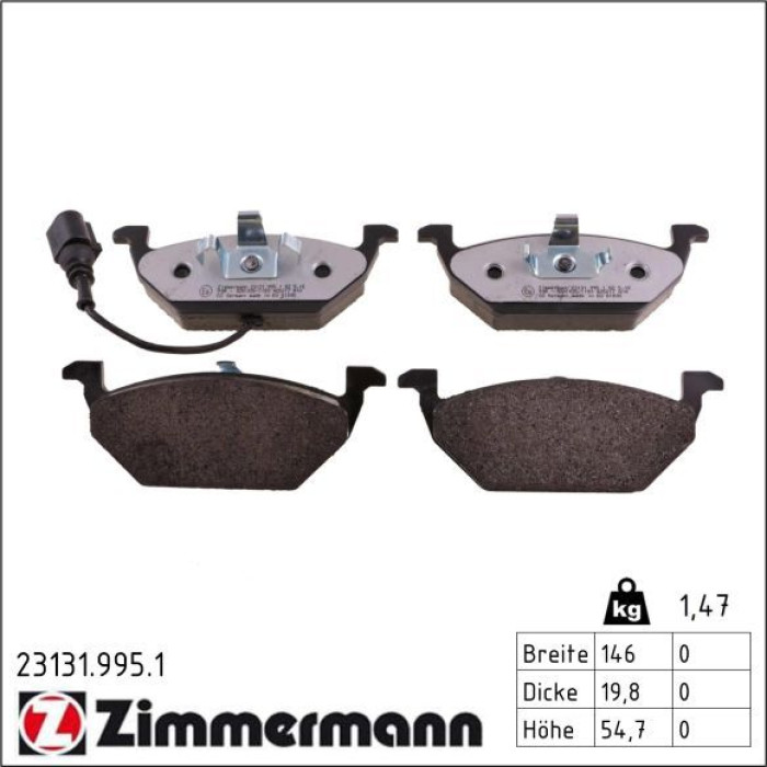 Bremsbelagsatz, Scheibenbremse 23131.995.1