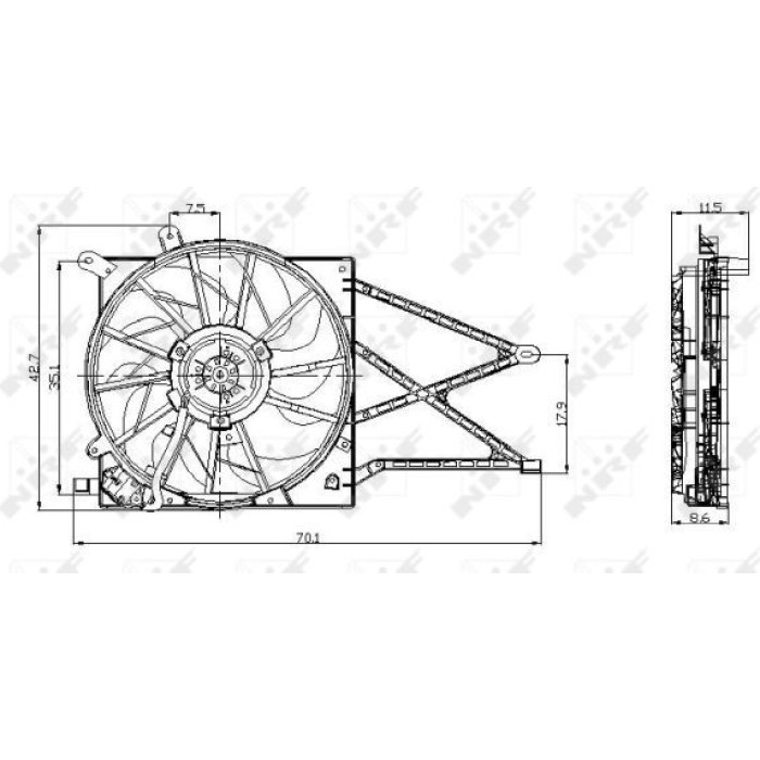 Lüfter, Motorkühlung 47015 Lüfter, Motorkühlung 47015