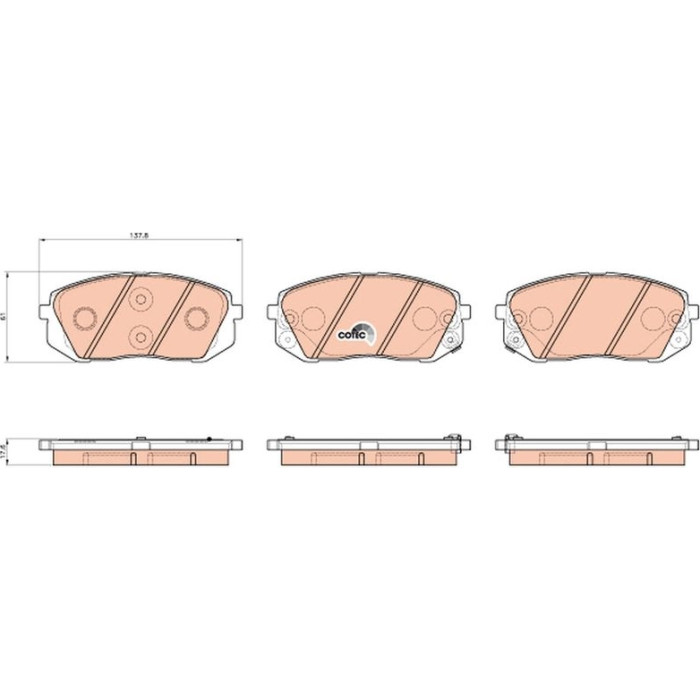 TRW GDB3530 Bremsbelagsatz, Scheibenbremse COTEC TRW GDB3530 Bremsbelagsatz, Scheibenbremse COTEC
