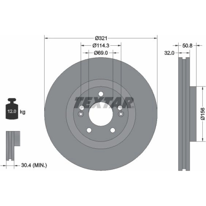 Textar 92221700 Bremsscheibe Textar 92221700 Bremsscheibe