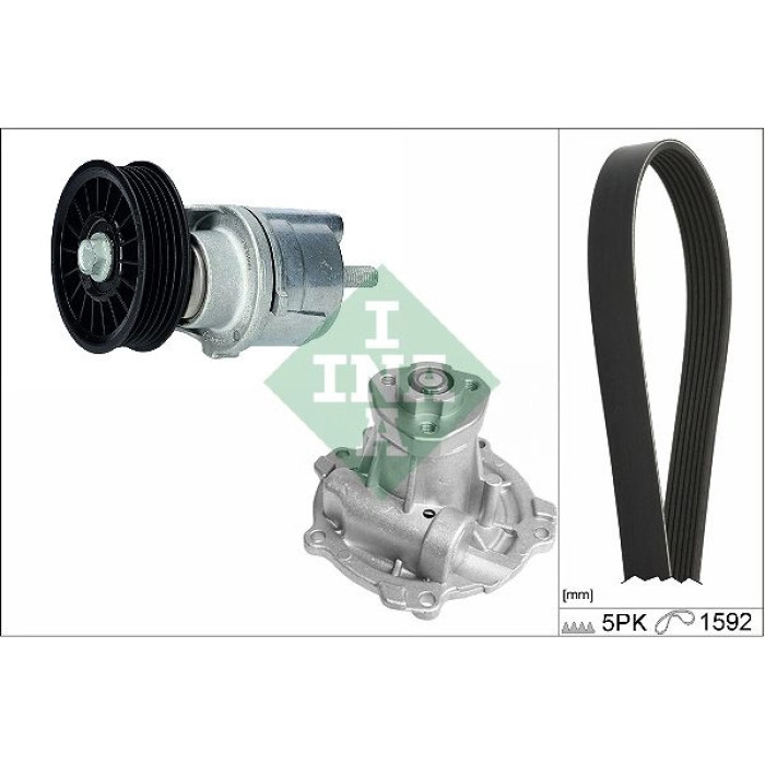 INA 529 0161 31 Wasserpumpe + Keilrippenriemensatz INA 529 0161 31 Wasserpumpe + Keilrippenriemensatz