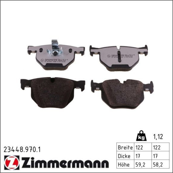Zimmermann 23448.970.1 Bremsbelagsatz, Scheibenbremse rd:z Zimmermann 23448.970.1 Bremsbelagsatz, Scheibenbremse rd:z