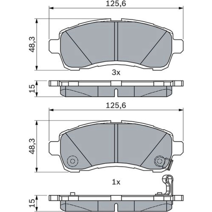 BOSCH 0 986 494 754 Bremsbelagsatz, Scheibenbremse