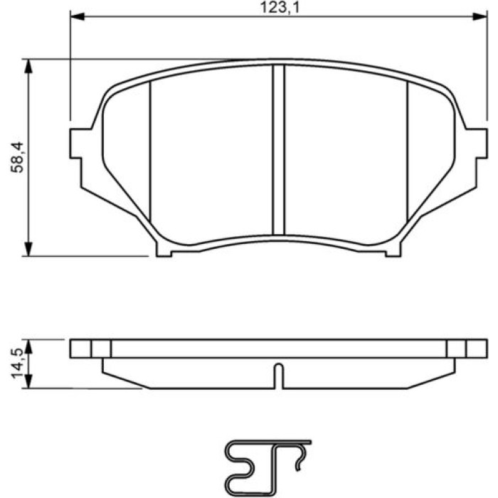 BOSCH 0 986 494 188 Bremsbelagsatz, Scheibenbremse