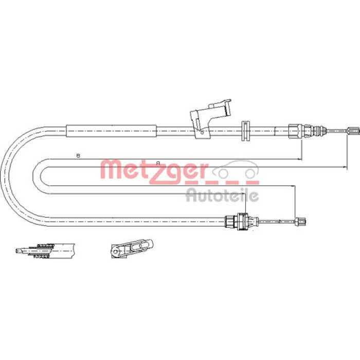 Metzger 11.5495 Seilzug, Feststellbremse
