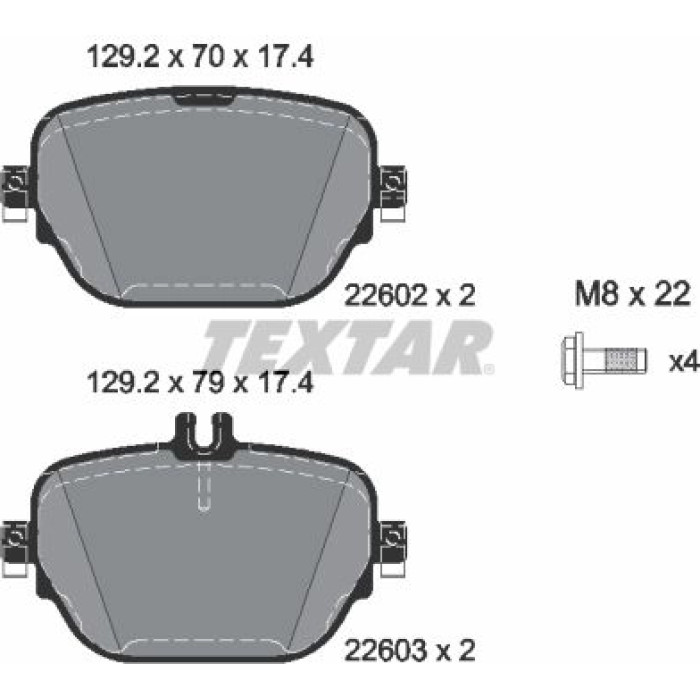 Textar 2260201 Bremsbelagsatz, Scheibenbremse Q+ Textar 2260201 Bremsbelagsatz, Scheibenbremse Q+