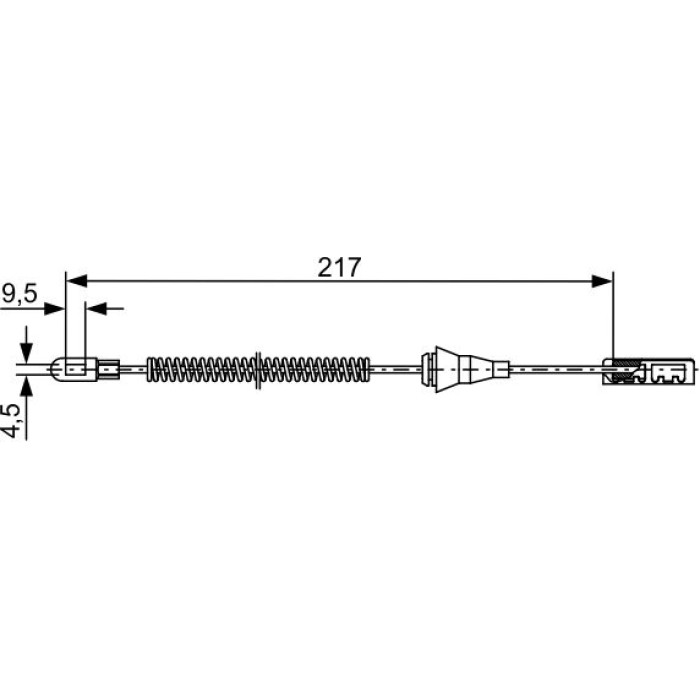 BOSCH 1 987 482 461 Seilzug, Feststellbremse