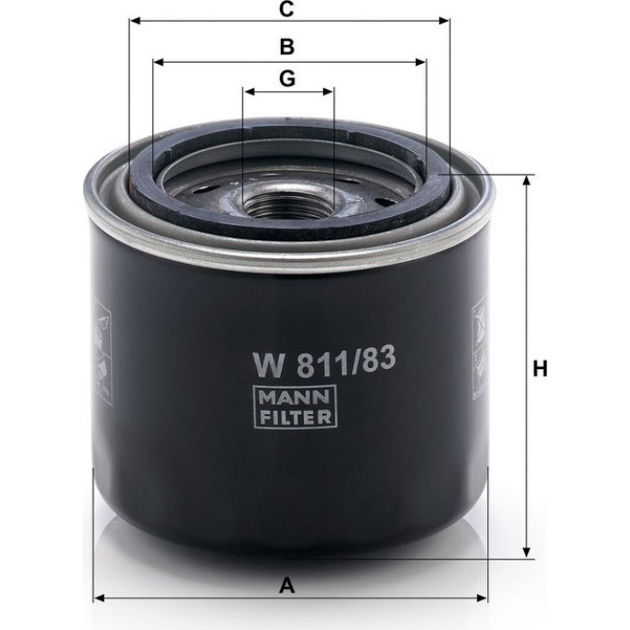 Mann-Filter W 811/83 Ölfilter Mann-Filter W 811/83 Ölfilter
