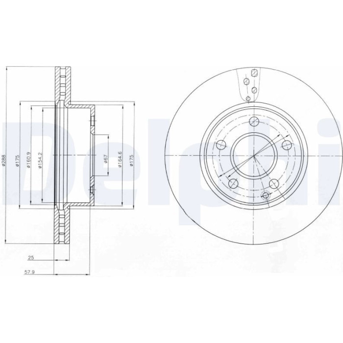 Delphi BG4227C Bremsscheibe Delphi BG4227C Bremsscheibe