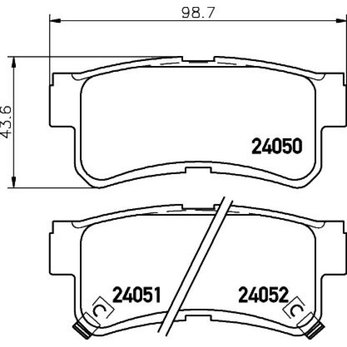 Hella 8DB 355 011-151 Bremsbelagsatz, Scheibenbremse Hella 8DB 355 011-151 Bremsbelagsatz, Scheibenbremse
