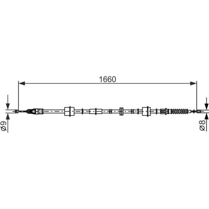 BOSCH 1 987 482 661 Seilzug, Feststellbremse