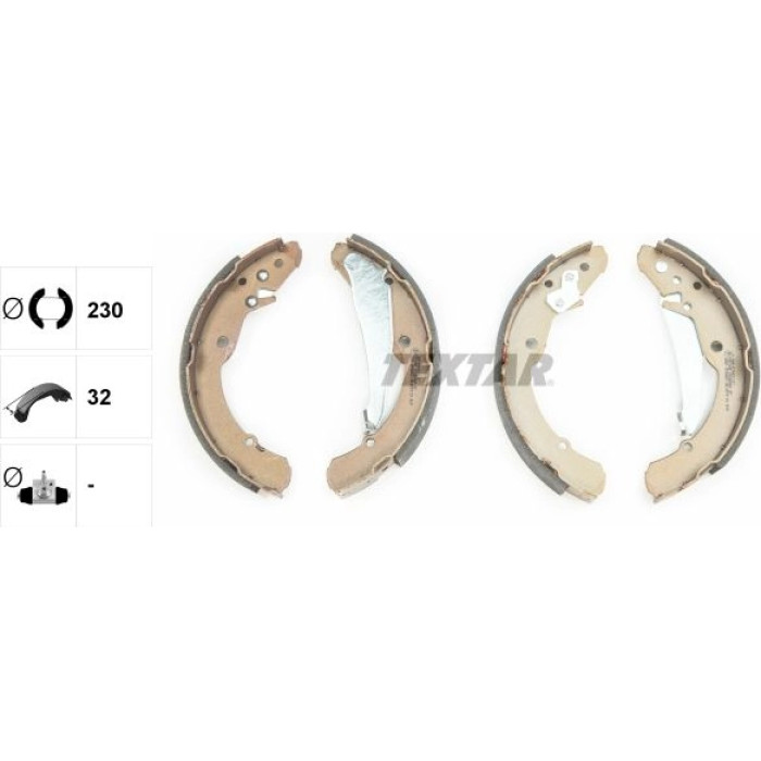 Textar 91052400 Bremsbackensatz Textar 91052400 Bremsbackensatz