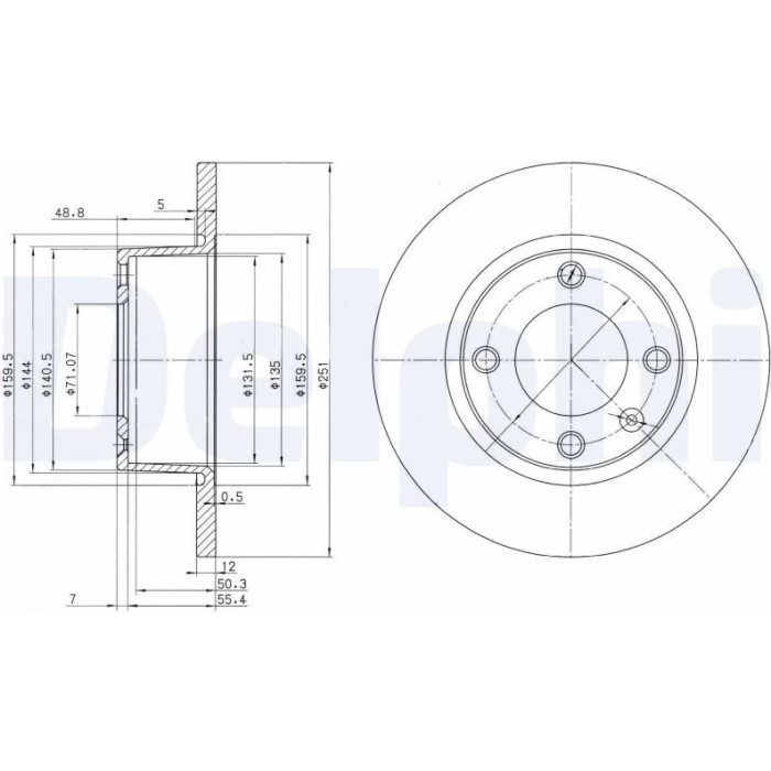 Delphi BG3367 Bremsscheibe Delphi BG3367 Bremsscheibe