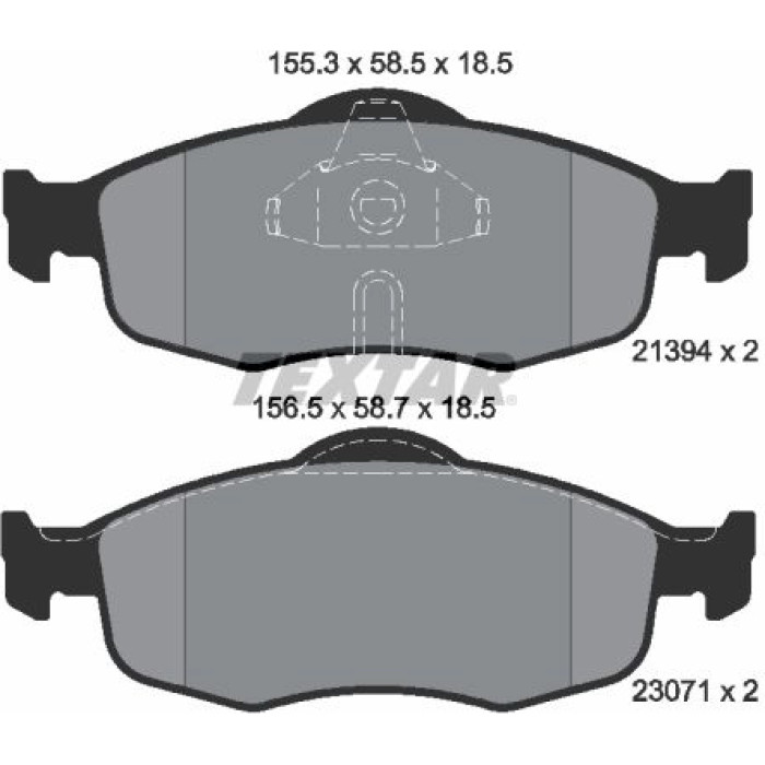 Textar 2139408 Bremsbelagsatz, Scheibenbremse