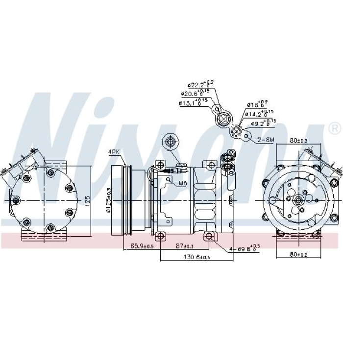 Nissens 89164 Kompressor, Klimaanlage FIRST FIT