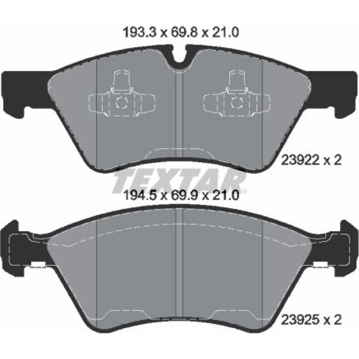 Textar 2392281 Bremsbelagsatz, Scheibenbremse epad Textar 2392281 Bremsbelagsatz, Scheibenbremse epad
