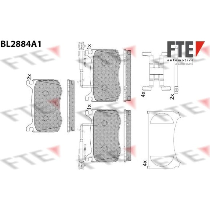 FTE 9011124 Bremsbelagsatz, Scheibenbremse
