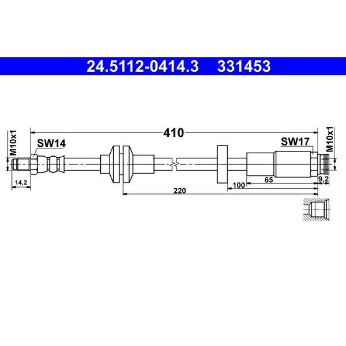 ATE 24.5112-0414.3 Bremsschlauch