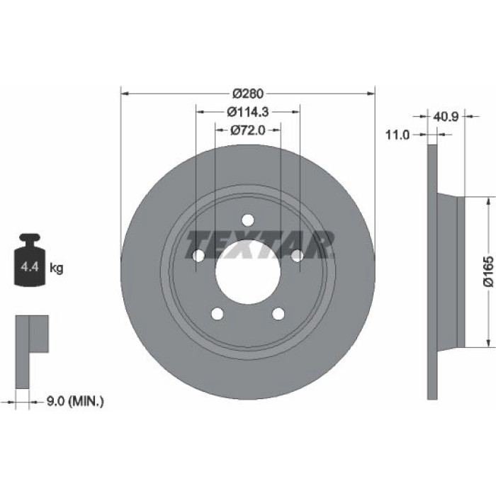 Textar 92130600 Bremsscheibe Textar 92130600 Bremsscheibe