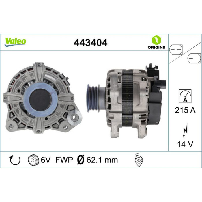 Valeo 443404 Generator ORIGINS - NEW O.E. TECHNOLOGIE