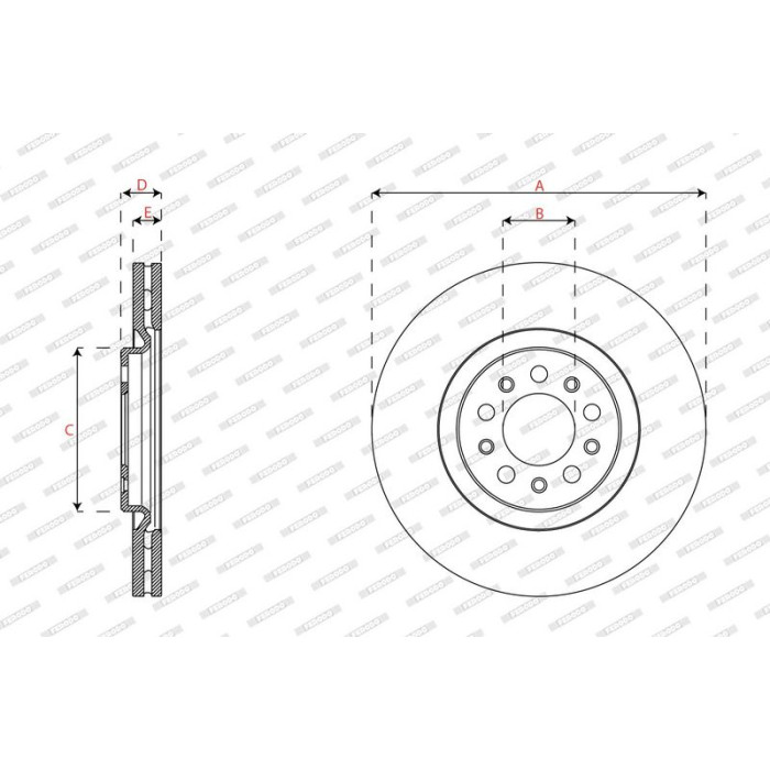 Ferodo DDF3040C-1 Bremsscheibe PREMIER