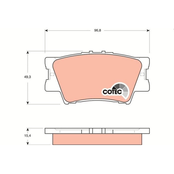 TRW GDB3426 Bremsbelagsatz, Scheibenbremse COTEC