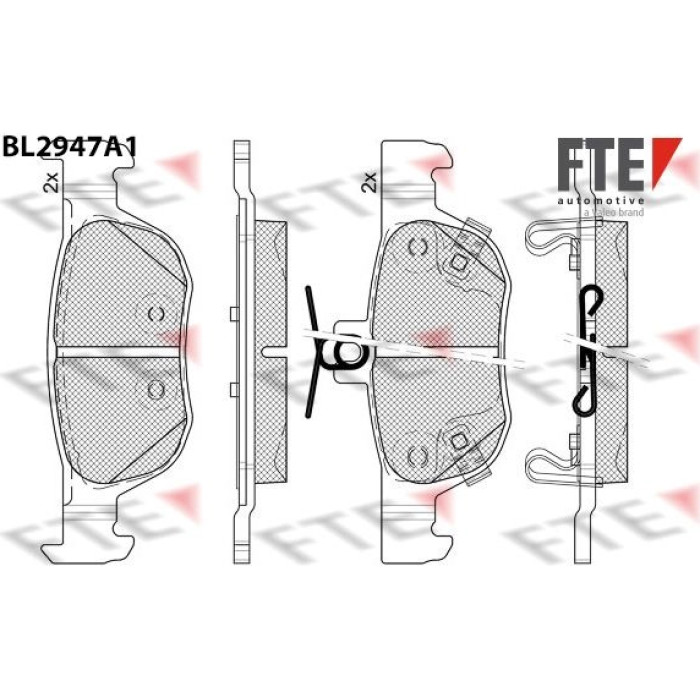 FTE 9011191 Bremsbelagsatz, Scheibenbremse FTE 9011191 Bremsbelagsatz, Scheibenbremse