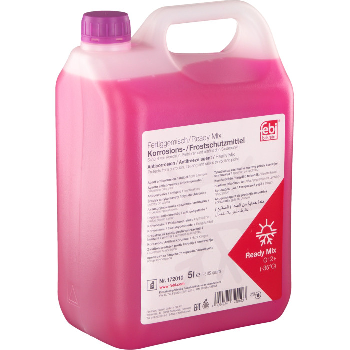 FEBI 172010 Kühlmittel G12+ Violett -35°C Fertiggemisch, 5L FEBI 172010 Kühlmittel G12+ Violett -35°C Fertiggemisch, 5L