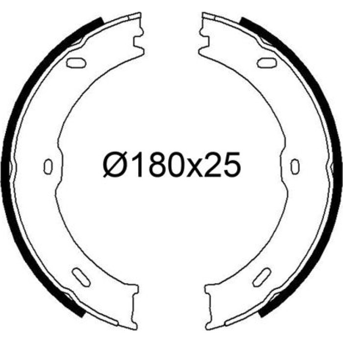 Valeo 564267 Bremsbackensatz, Feststellbremse