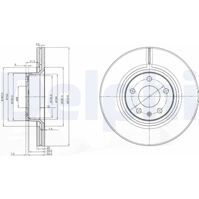 Delphi BG3942 Bremsscheibe Delphi BG3942 Bremsscheibe