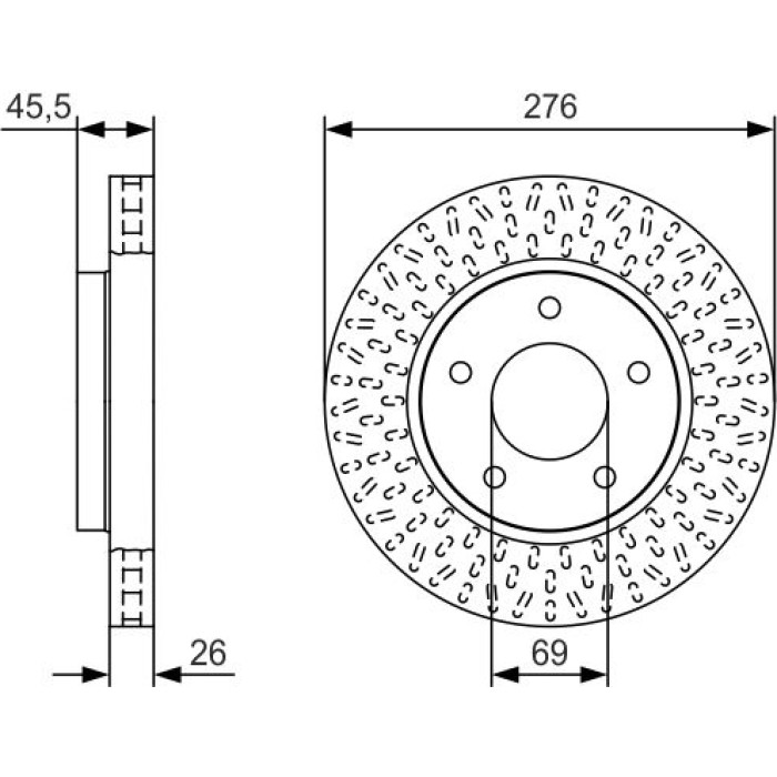 BOSCH 0 986 479 U40 Bremsscheibe