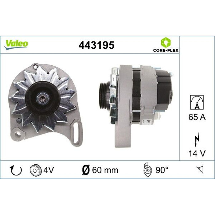 Valeo 443195 Generator CORE-FLEX Valeo 443195 Generator CORE-FLEX